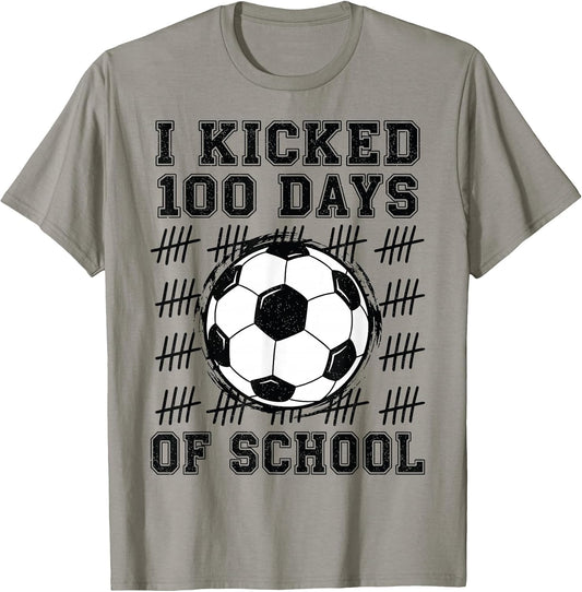 I Kicked 100 Days of School Soccer Lover 100th Day Kids Ball
