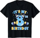 Kids Its My 8th Birthday Party Blue Dog Funny 8 Year Old Boy Girl