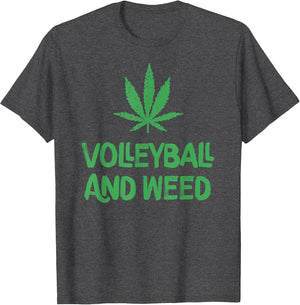Volleyball and Weed Marijuana Leaf Cannabis Funny Sports