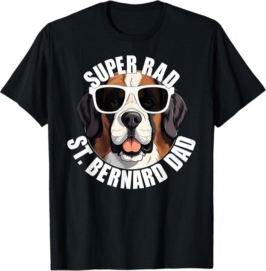 Saint Bernard Dad Puppy Dog in Sunglasses Funny Super Rad