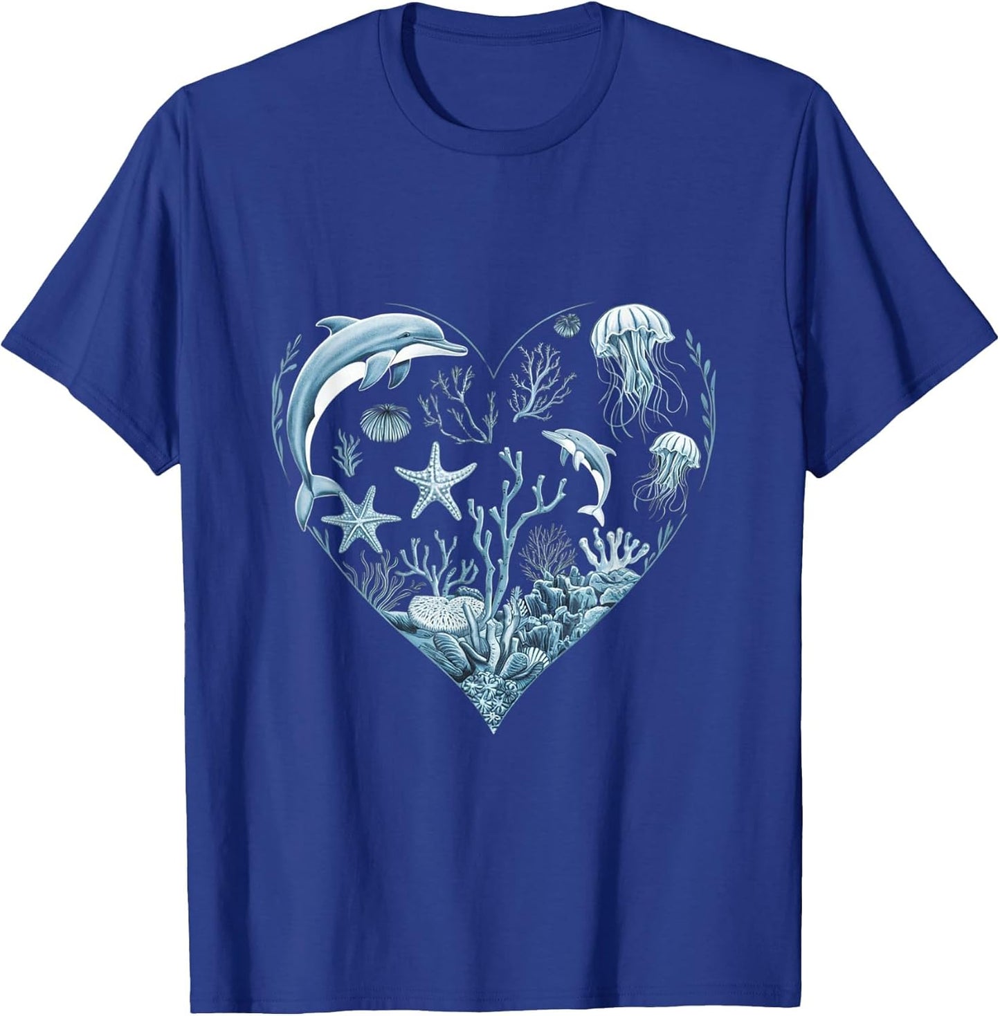 Under The Sea Life, Heart Design Ocean Animals, Plants Art