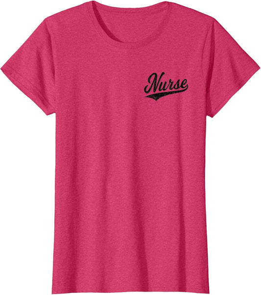 Nurse RN Varsity Script Classic Sports Jersey Style
