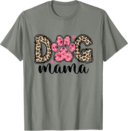 Cute Dog Mama Leopard Dog Lover Paw Dog Mom Squad