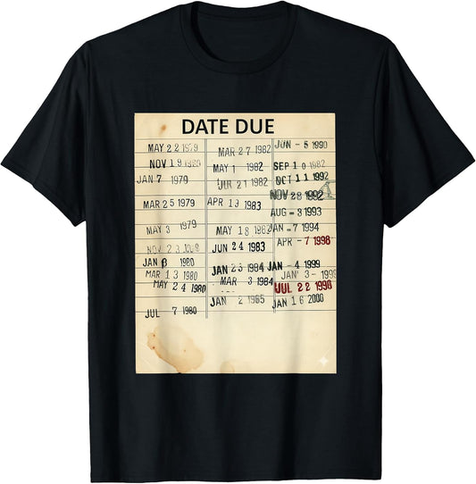 Vintage Library Date Due Card Retro Librarian Aesthetic