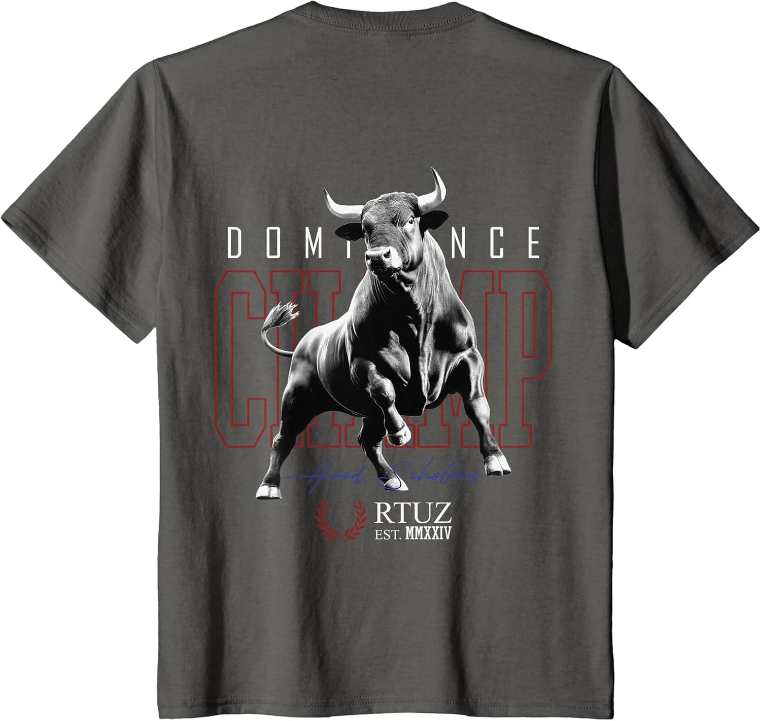 Hip Hop Urban Vintage Edgy Y2K Back Print Streetwear Bull