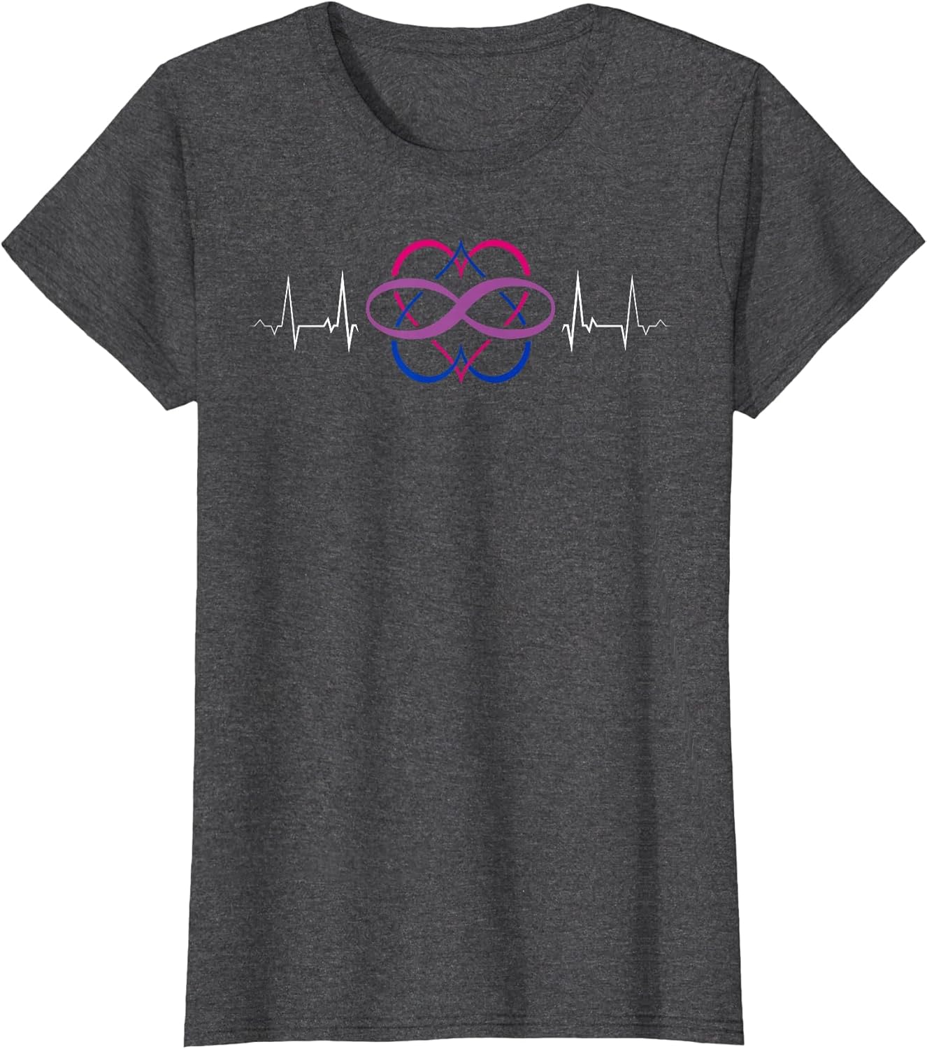 Heartbeat Infinity Polyamory Symbol in Bi Colours