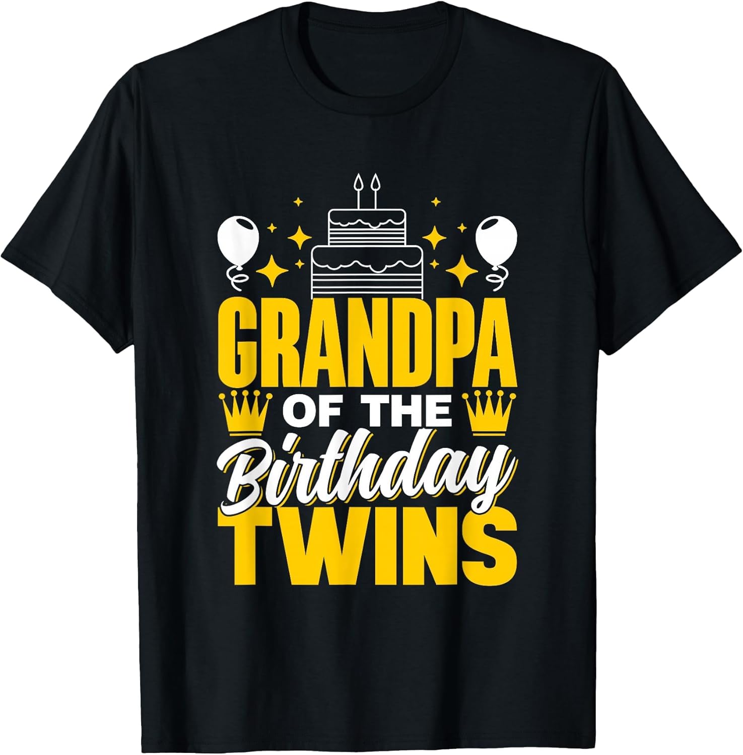 Grandpa of The Birthday Twins Celebrate Cute Twin Granddad