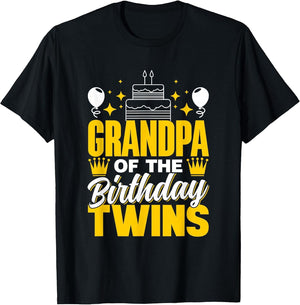 Grandpa of The Birthday Twins Celebrate Cute Twin Granddad