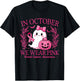 in October We Wear Pink Breast Cancer Awareness Halloween
