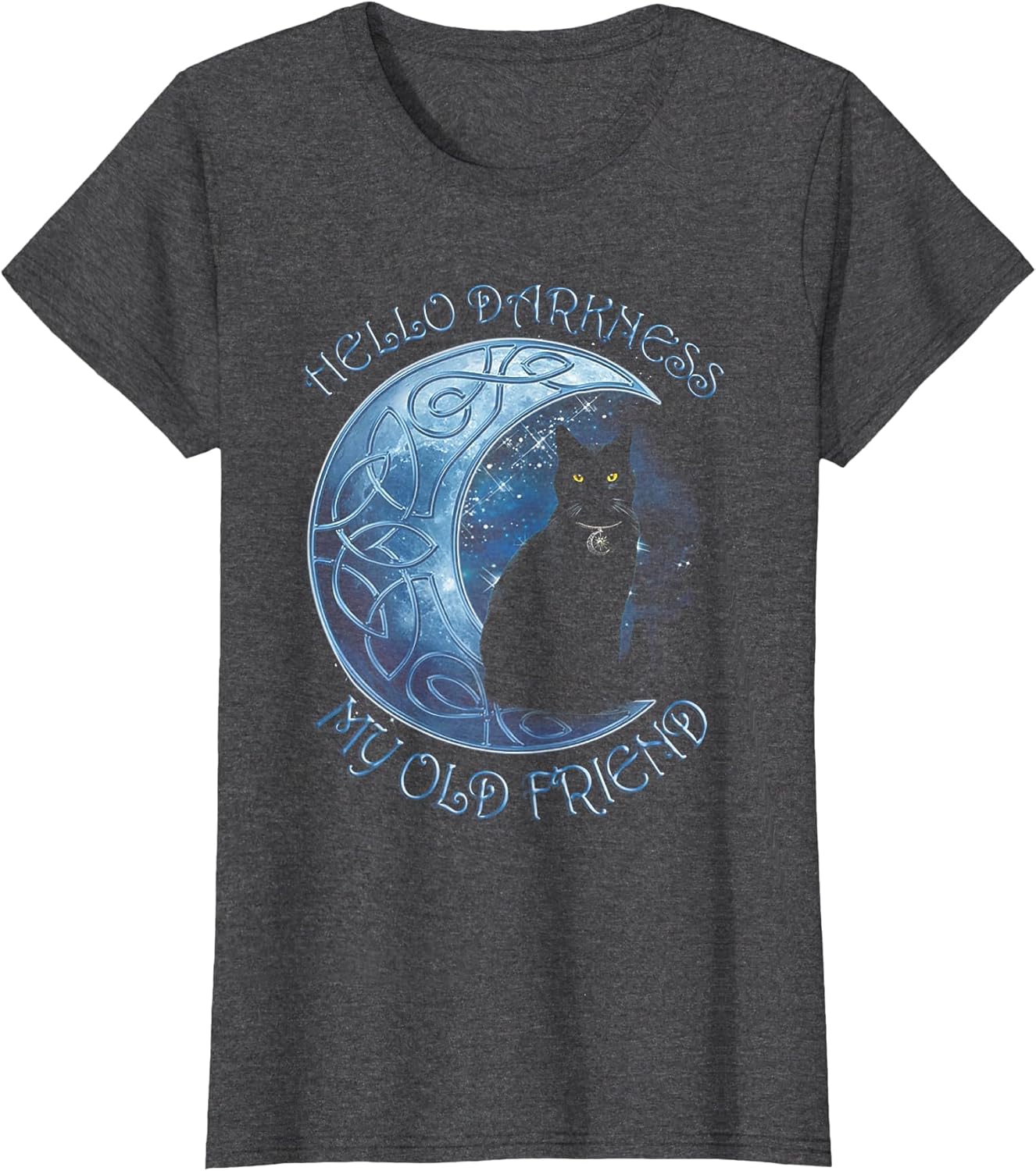 Hello Darkness My Old Friend Funny Cat Moon