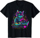Cat DJ Techno EDM Rave Cool Graphic Cat Lover Kids Boys
