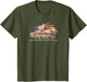 M3 Stuart Light Tank WW2 Gift US Flag Distressed