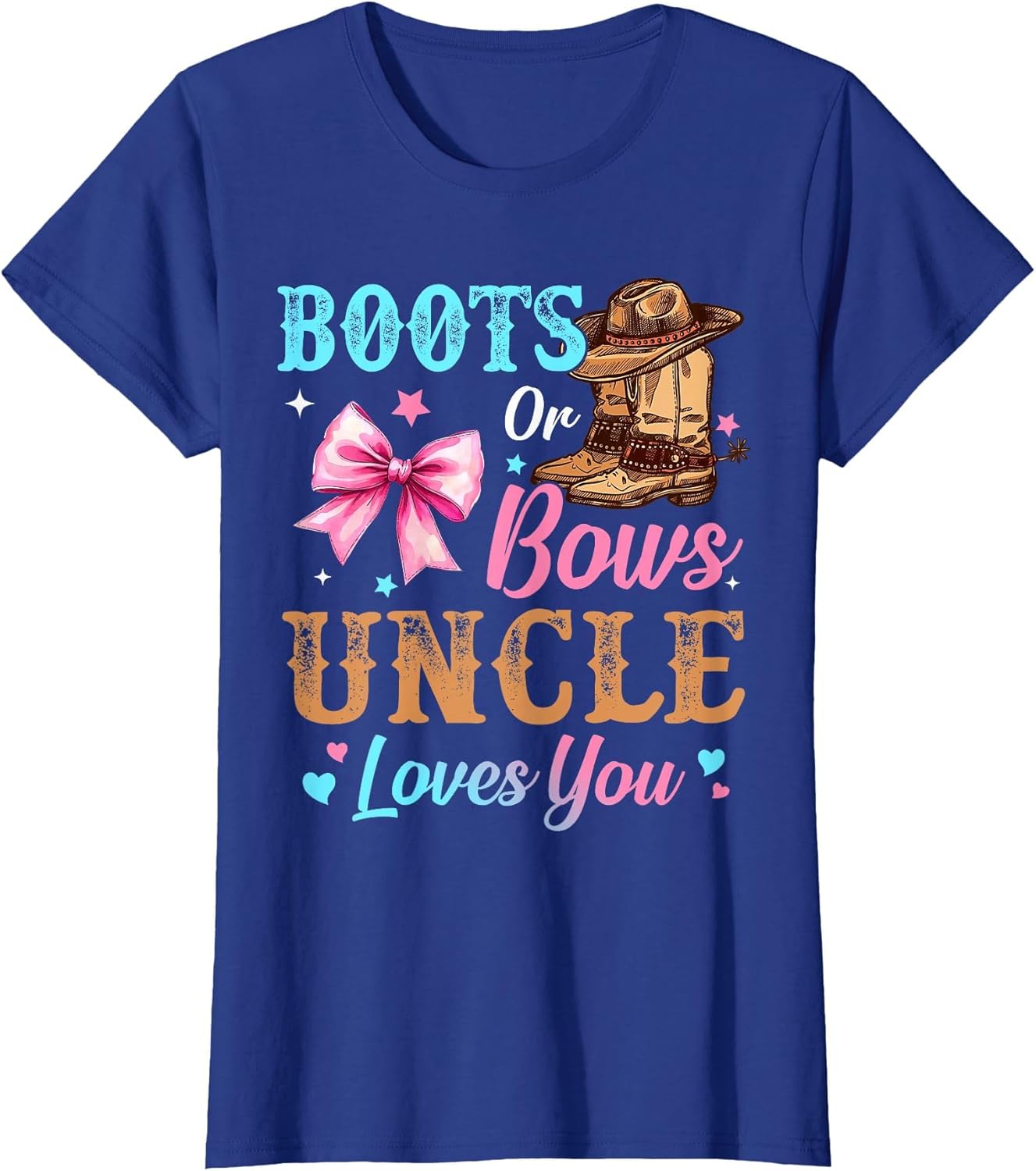 Boots or Bows Uncle Loves You Gender Reveal Family