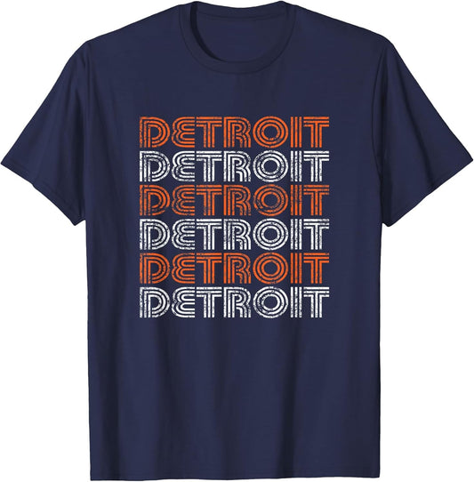 Detroit Michigan Retro Vintage Weathered