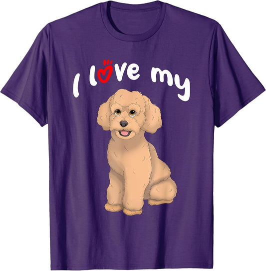 I Love My Apricot Toy Poodle Dog