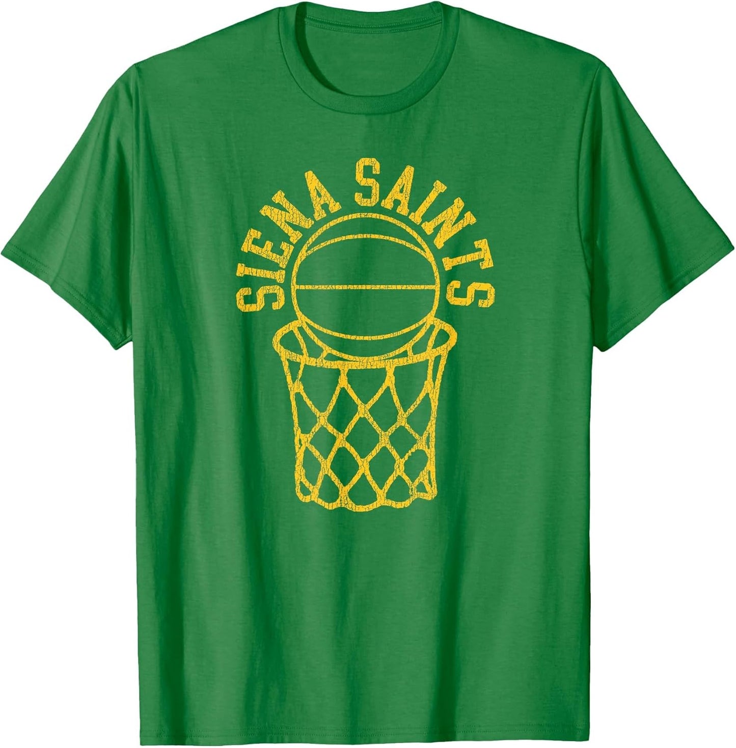 Siena College Distressed Vintage 80s Basketball Net Graphic