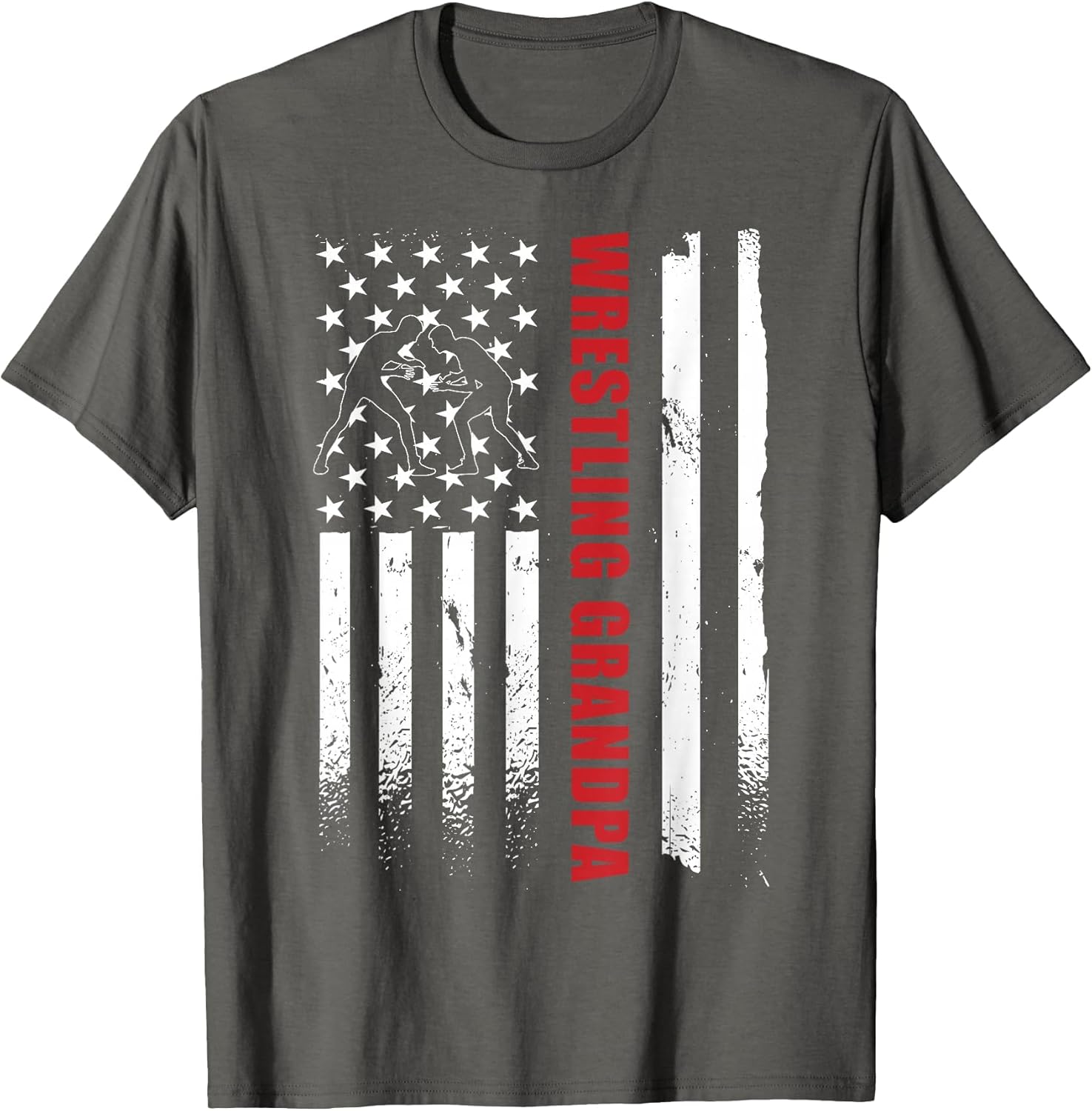 Wrestling Grandpa Apparel Wrestling Grandson American Flag
