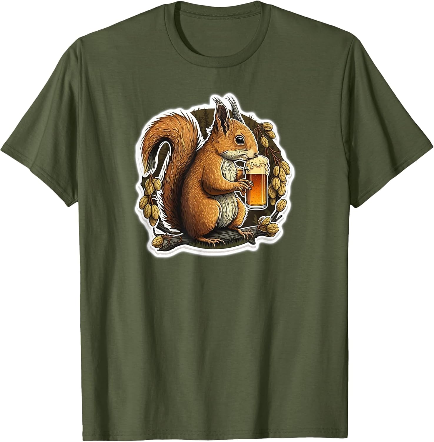 Squirrel Drinking Beer for Animal Lovers - Beer Squirrel