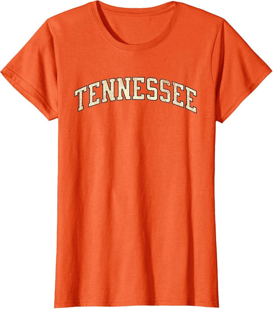 Vintage Tennessee Varsity Orange Distressed Print
