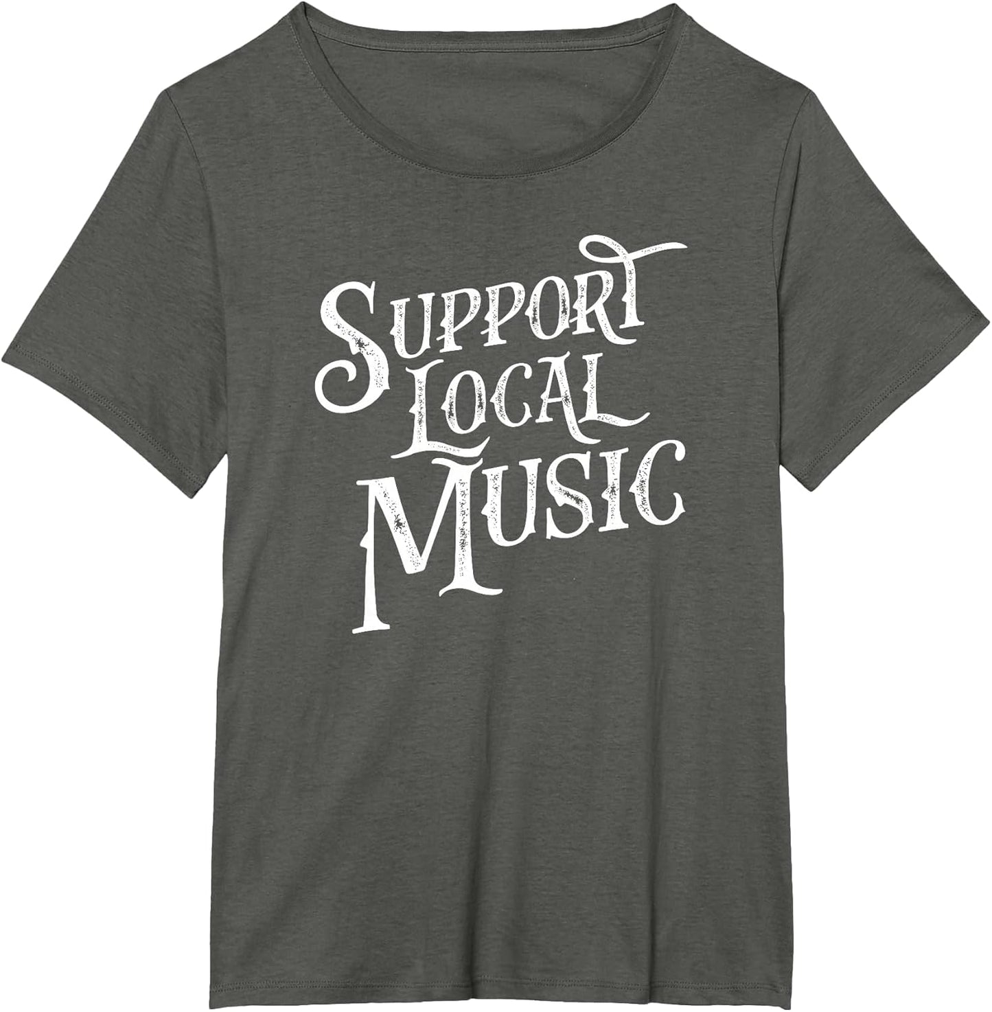 Support Local Music - Band & Musician Retro Typography Shirt