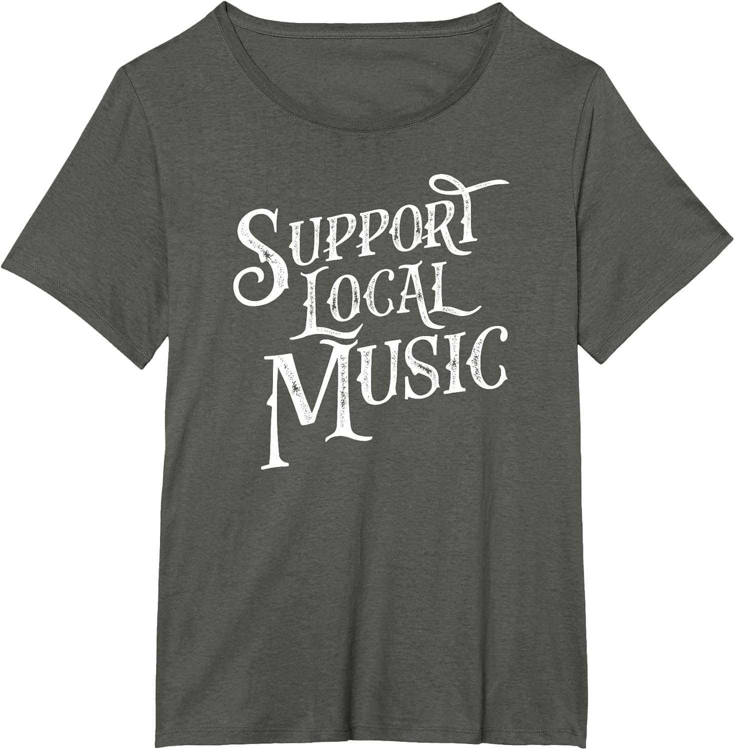 Support Local Music - Band & Musician Retro Typography Shirt