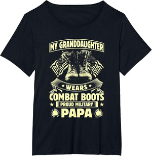 My Granddaughter Wears Combat Boots Proud Military Papa