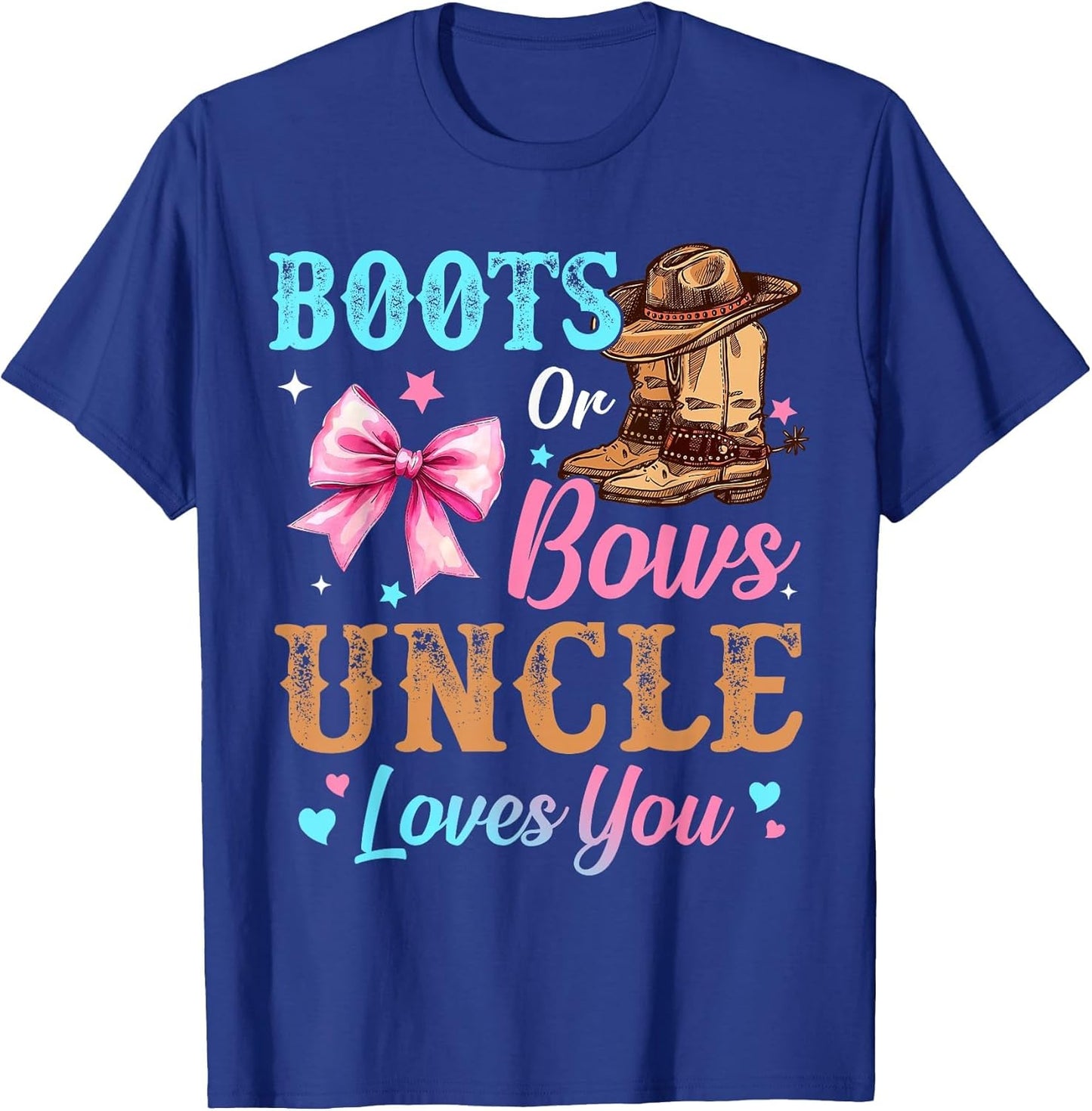 Boots or Bows Uncle Loves You Gender Reveal Family