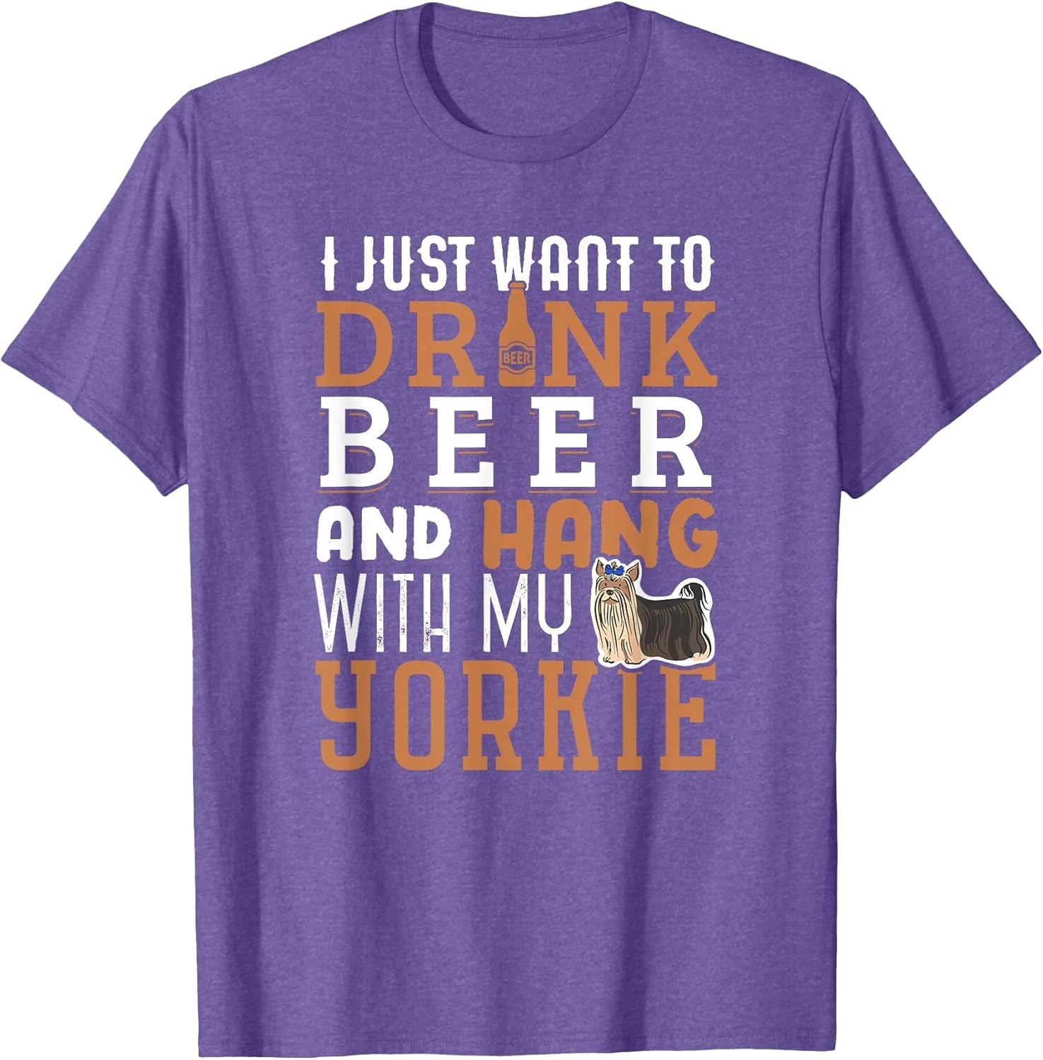 Yorkie Dad Shirt Funny Yorkshire Terrier Dog Lover Beer