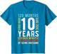 10th Birthday 10 Years Old Vintage Retro 120 Months