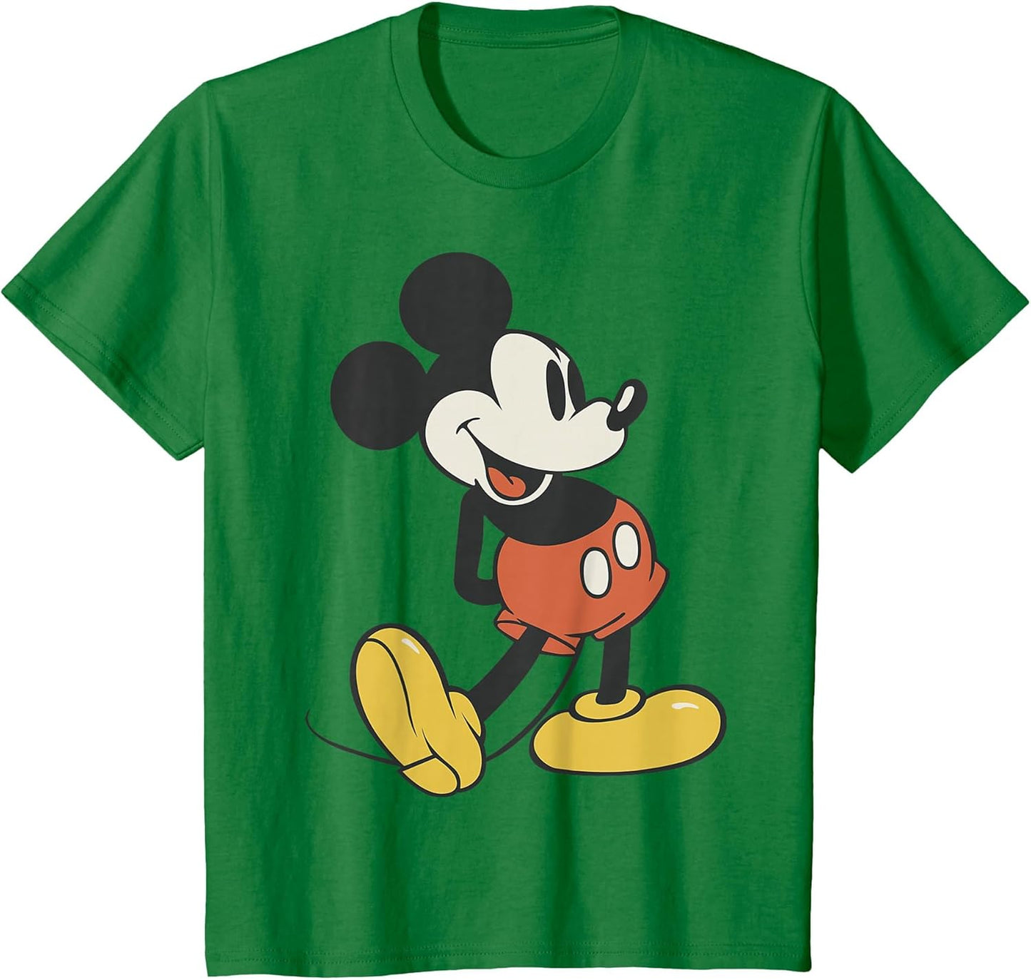 Disney Mickey and Friends Classic Mickey Distressed , Youth, Kelly Green, 4T