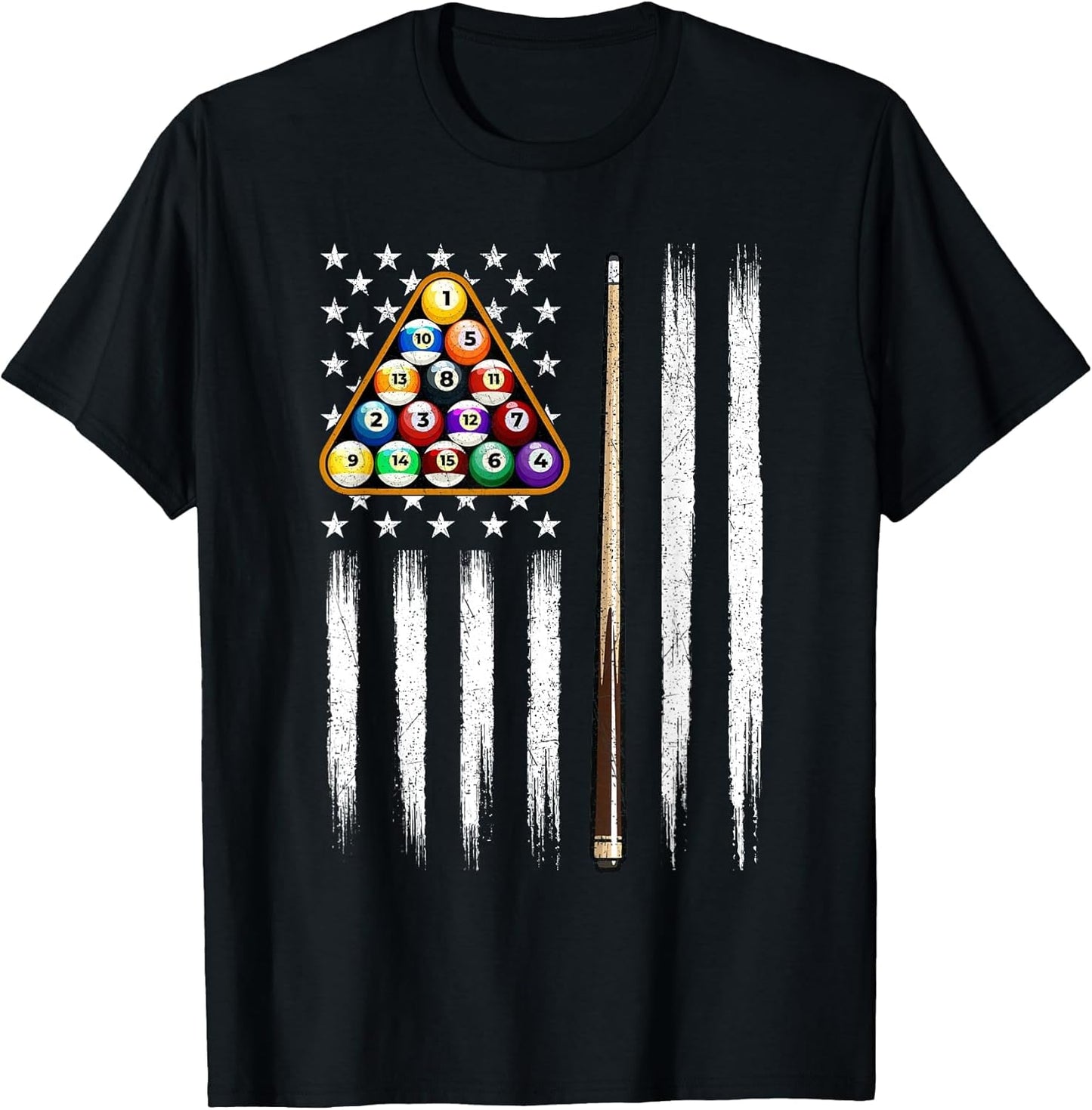 American Flag Billiard - 8 Ball Billiard Game Pool Player