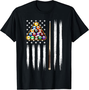 American Flag Billiard - 8 Ball Billiard Game Pool Player