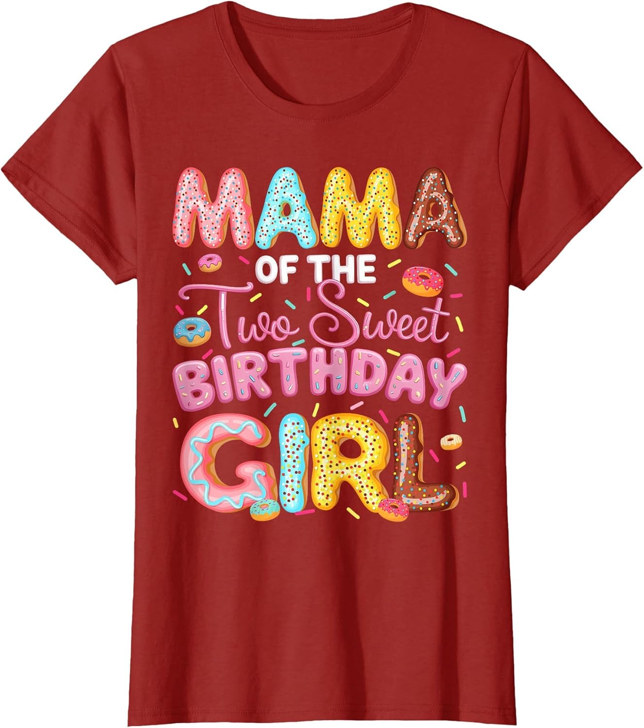 Mama of The Two Sweet Birthday Girl Donut 2Nd Birthday
