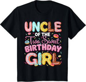 Uncle of The Two Sweet Birthday Girl Donut 2Nd Birthday