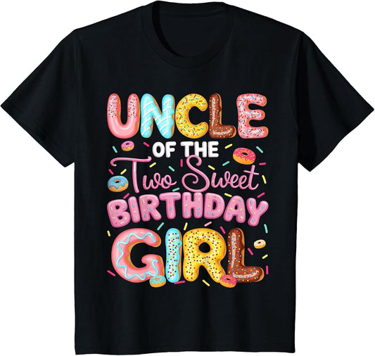 Uncle of The Two Sweet Birthday Girl Donut 2Nd Birthday
