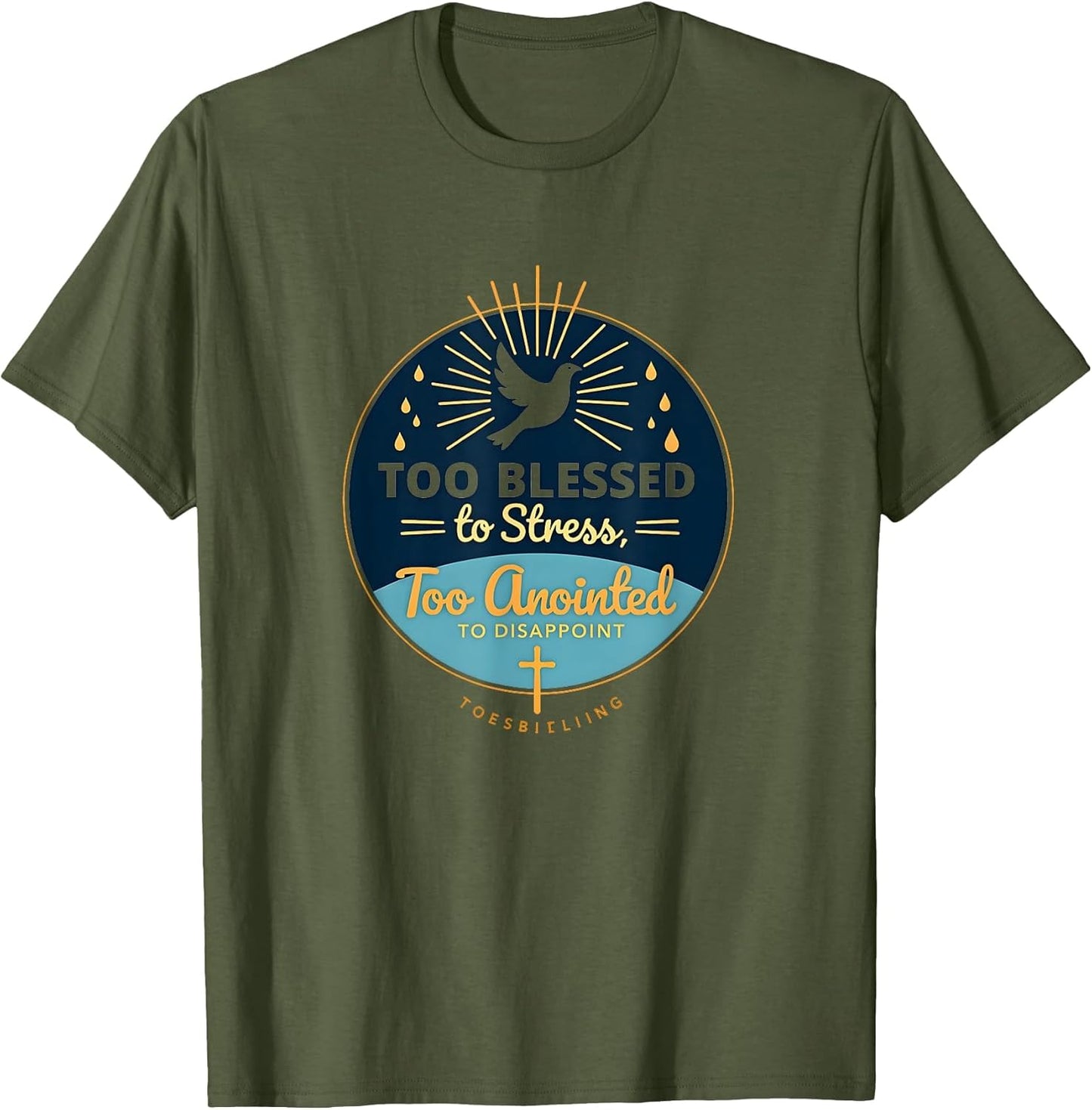 Christian Faith Too Blessed To Stress Inspirational Quote