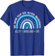 We Wear Blue for Autism Awareness Cute Rainbow Autistic
