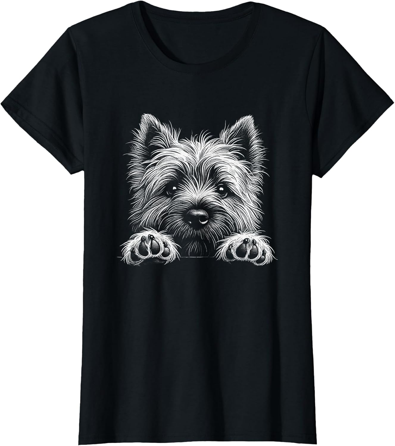 Cairn Terrier Dog Peeking Art Design