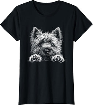Cairn Terrier Dog Peeking Art Design