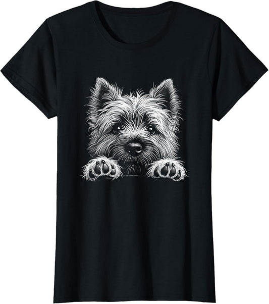 Cairn Terrier Dog Peeking Art Design