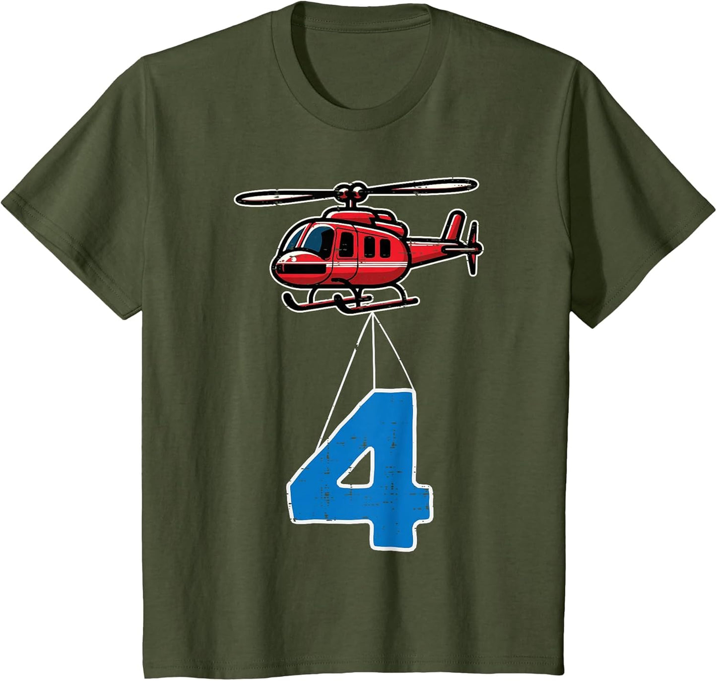 Kids 4th Birthday Helicopter 4 Four Year Old Bday Party Boys Kids