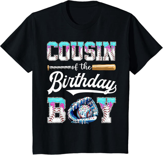 Cousin of The Birthday Boy Baseball Ice Cream Drip Matching