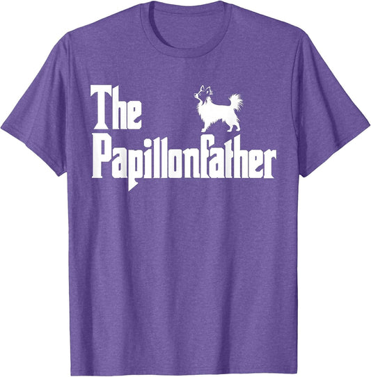 The PapillonFather Funny Papillon Dog Dad Men