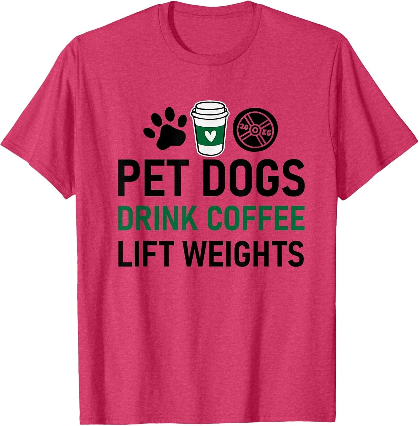Pet Dogs Drink Coffee Lift Weights Funny Gym Workout