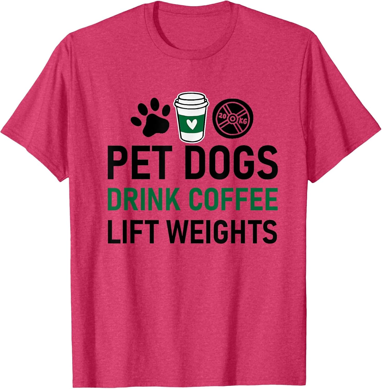 Pet Dogs Drink Coffee Lift Weights Funny Gym Workout