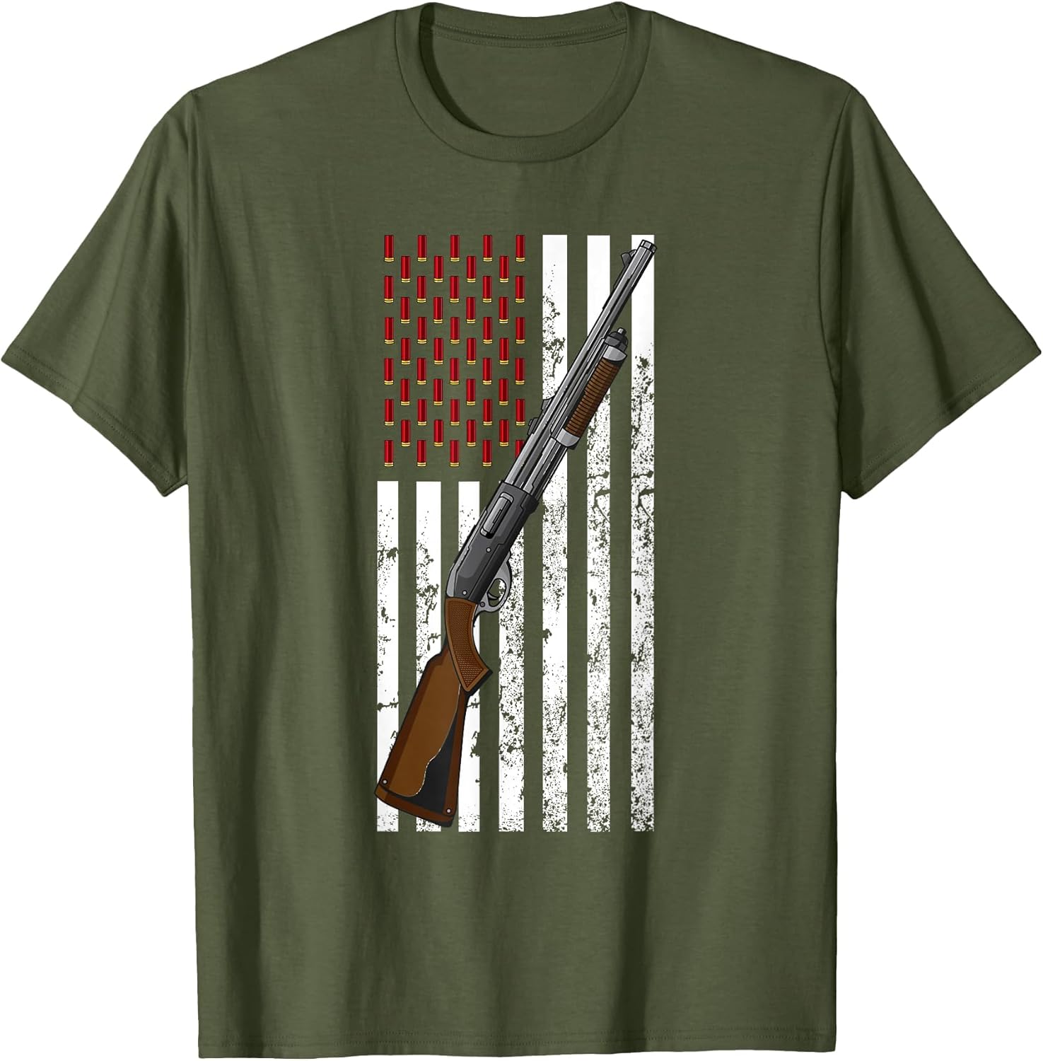 Clay Target Shooting USA Shotgun Flag - Shotgun & Cartridge