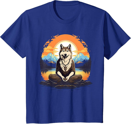 Husky Dog Meditation Yoga