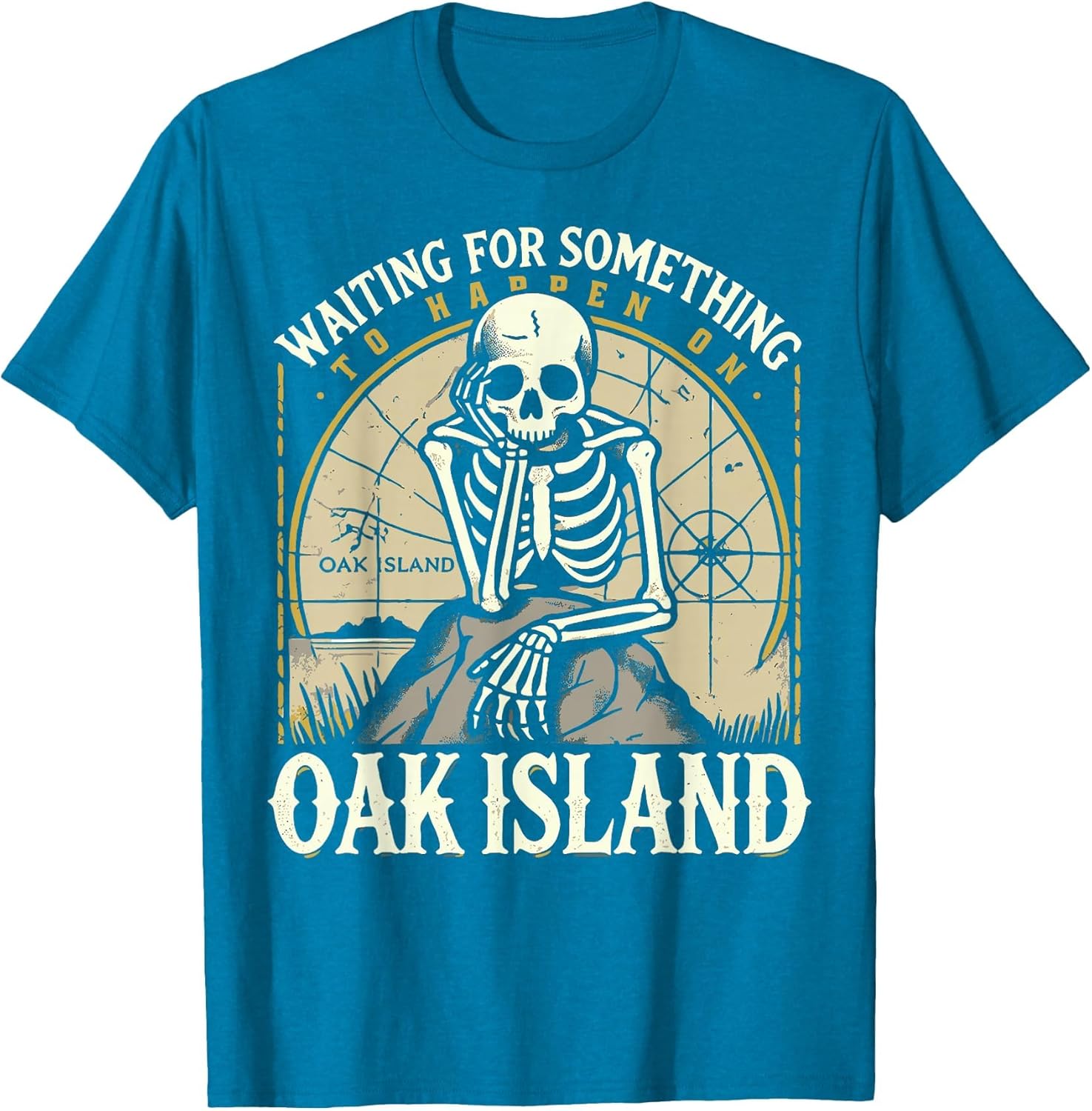 Funny Skeleton Waiting for Something to Happen on Oak Island