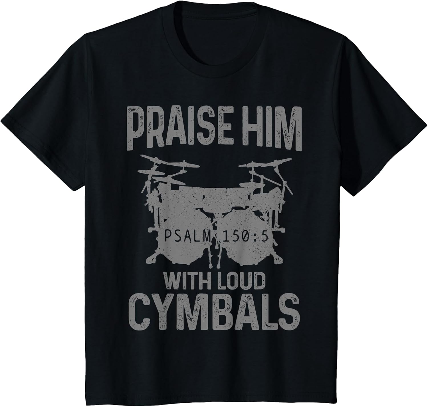 Drummer Praise Him with Loud Cymbals Drumming Christian