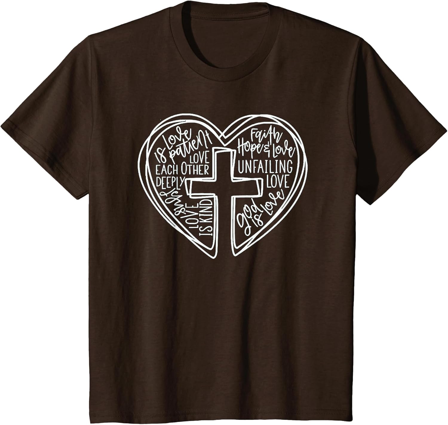 Easter Christian Heart Shirt Jesus is Love Word Heart Cross